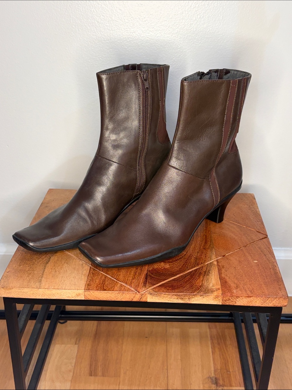 Kenneth Cole Reaction Brown Leather Ankle Boots